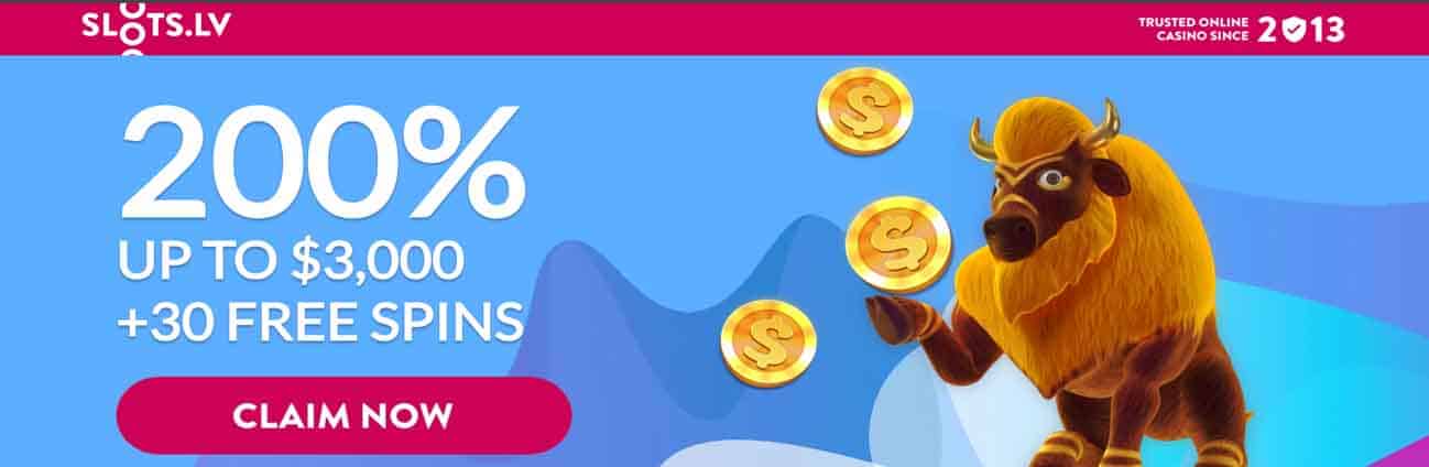 SlotsLV 3,000 Bonus